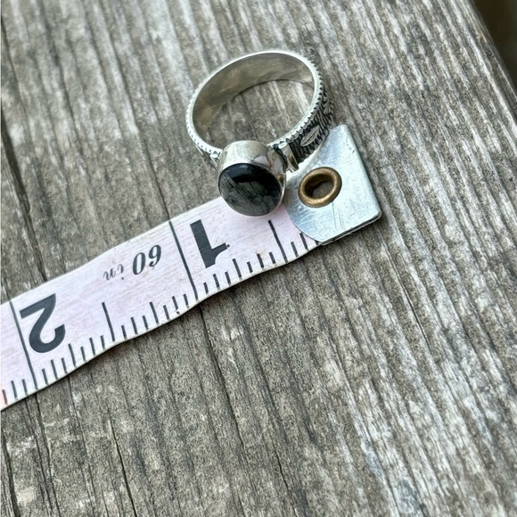 Lianite and solid 925 sterling silver ring - Picture 13 of 13